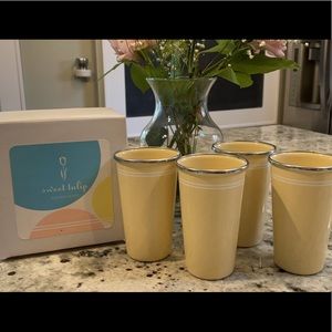 SWEET TULIP enamel tumbler glasses set of 4